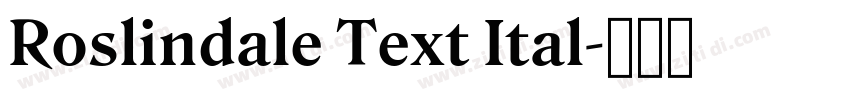 Roslindale Text Ital字体转换